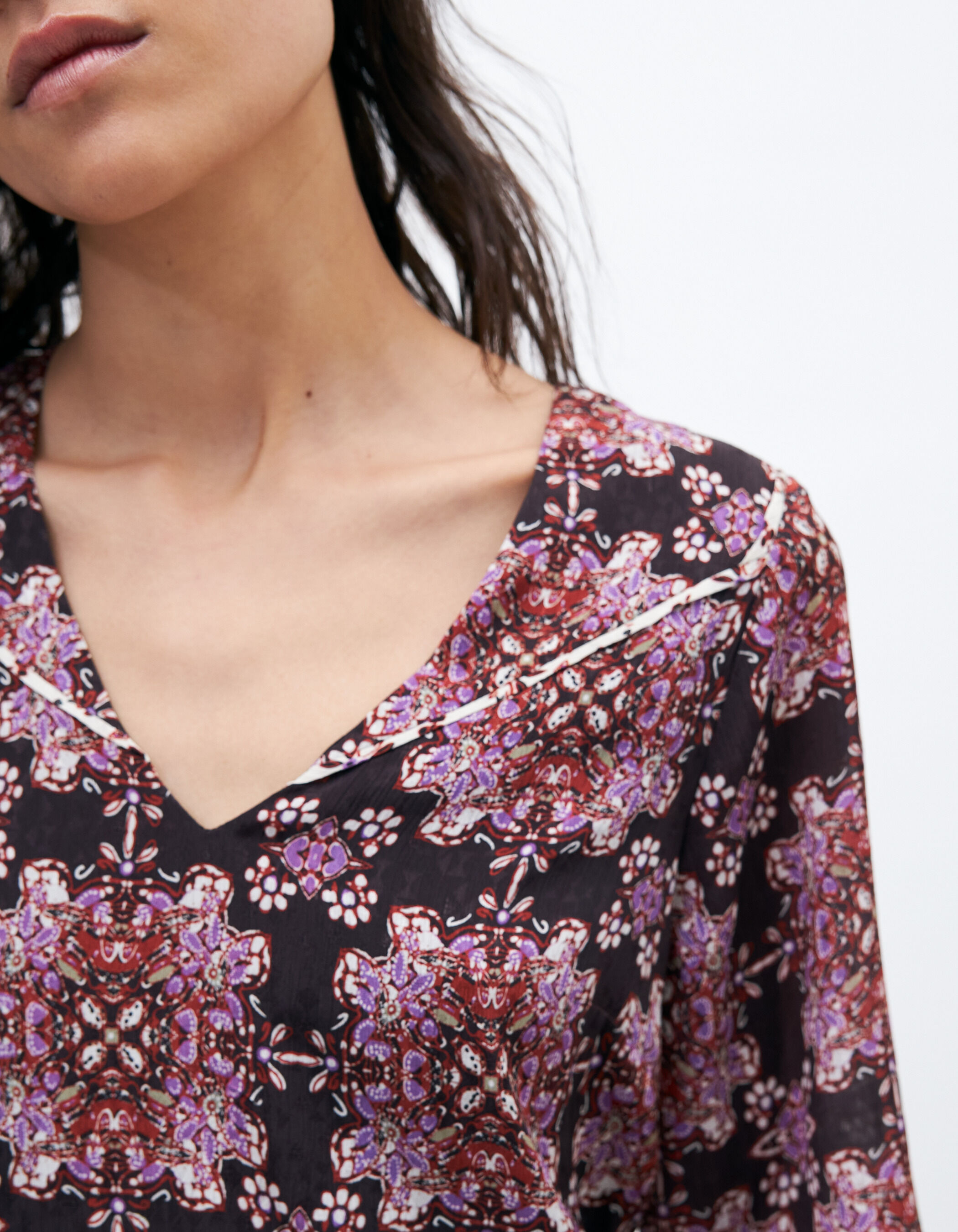 Robe courte imprim boh me femme