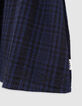 Marine kariertes 2-in-1-Kleid und Biker-Weste für Mädchen-4
