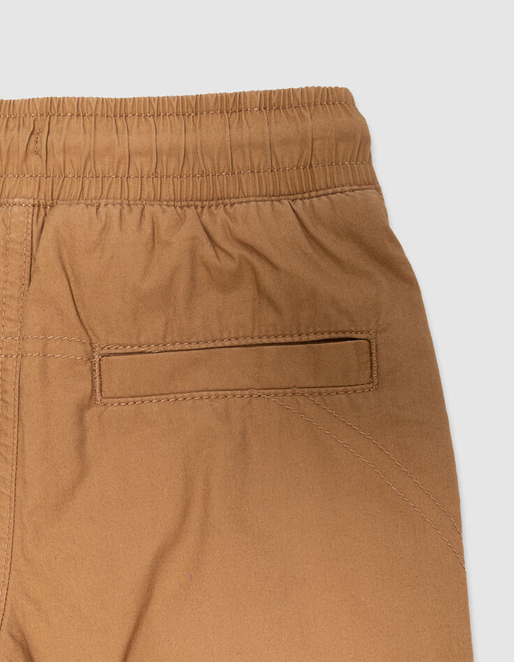 Pantalón camel forrado cintura elástica niño-6