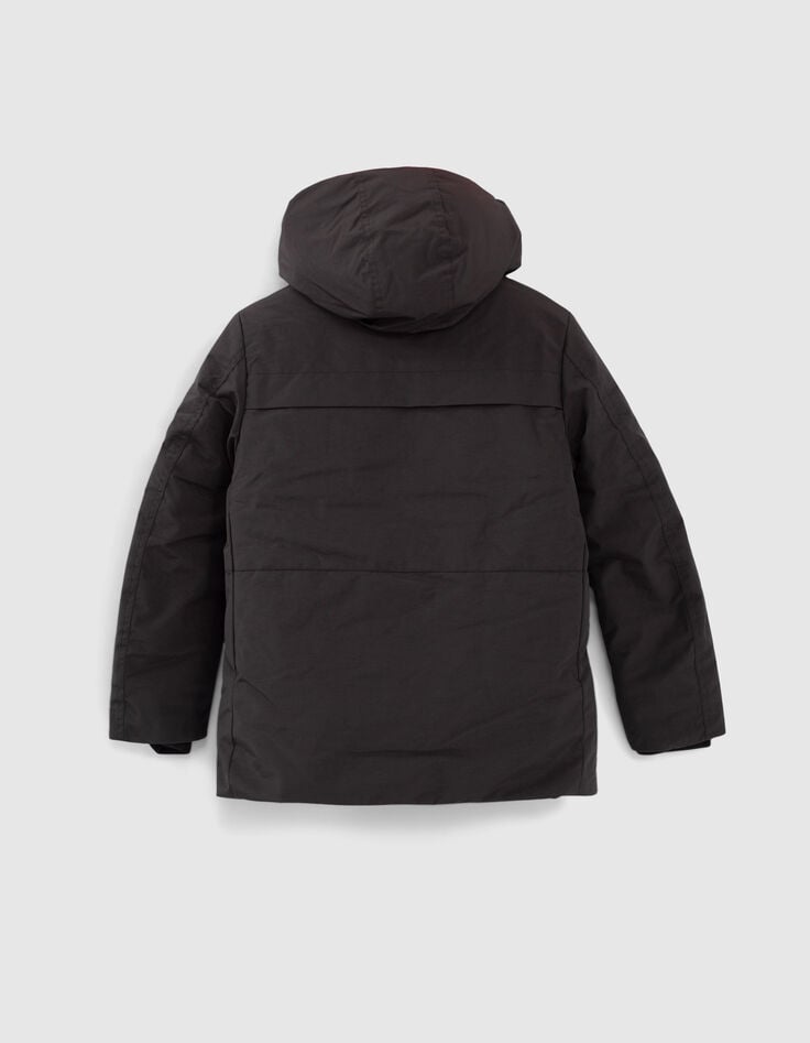 Parka 2 en 1 negra y plumas sin mangas ni&ntilde;o-3