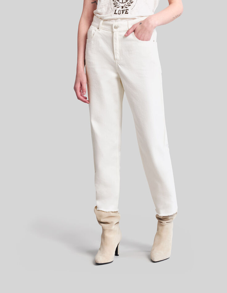 Vaqueros boyfriend blanco roto deshilachados-2