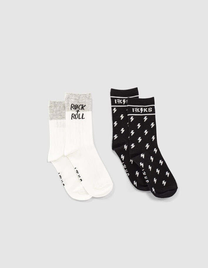 Boys’ black, white and grey socks-3