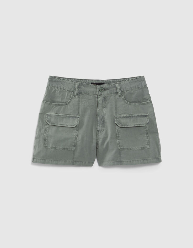 Short kaki esprit army fille-1