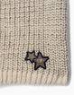 Echarpe écru à patch étoiles avec fourrure fille-2
