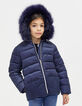 Doudoune navy avec dentelle navy fille-1