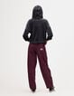 Girls’ grey velvet knit hoodie-3 Girls’ grey velvet knit hoodie-3