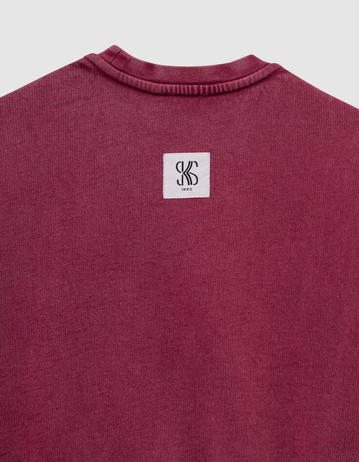 Sweat bordeaux maxi typo brodée fille-8 Sweat bordeaux maxi typo brodée fille-8