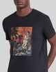 Schwarzes Herren-T-Shirt mit Arty-Rock-Stickerei-4