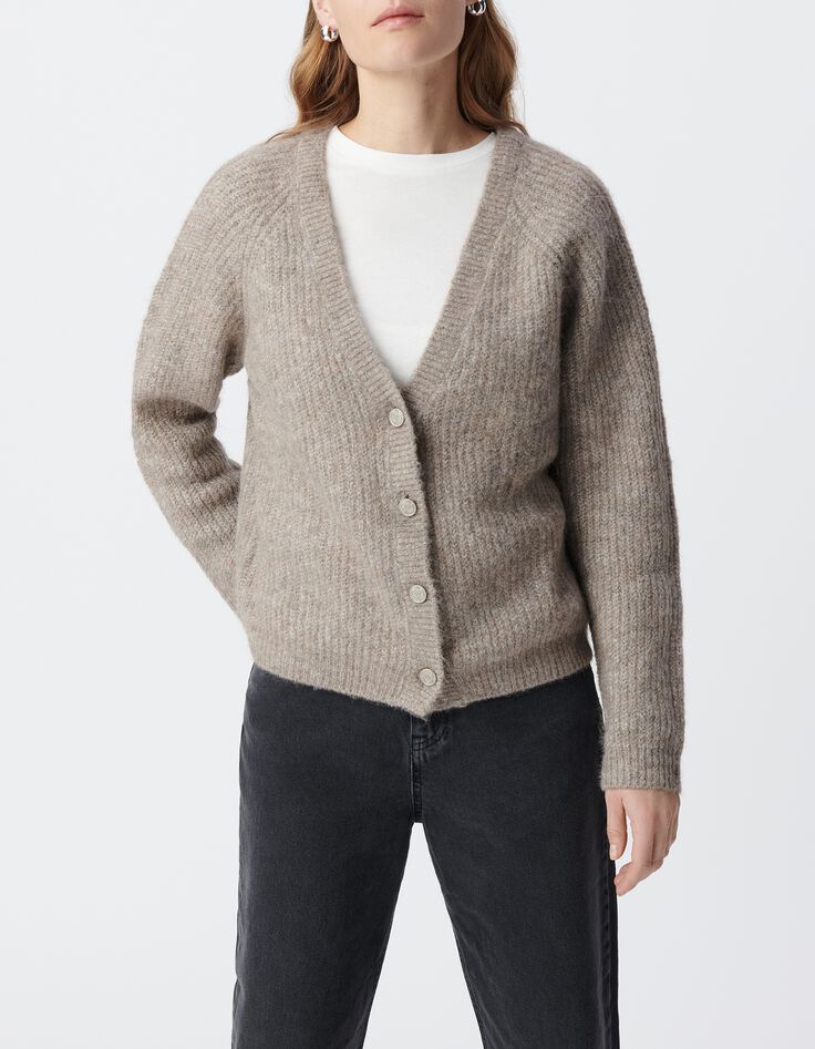 Gebreid sesam vest voor dames-3