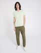 Men’s Essential celadon V-neck T-shirt-5