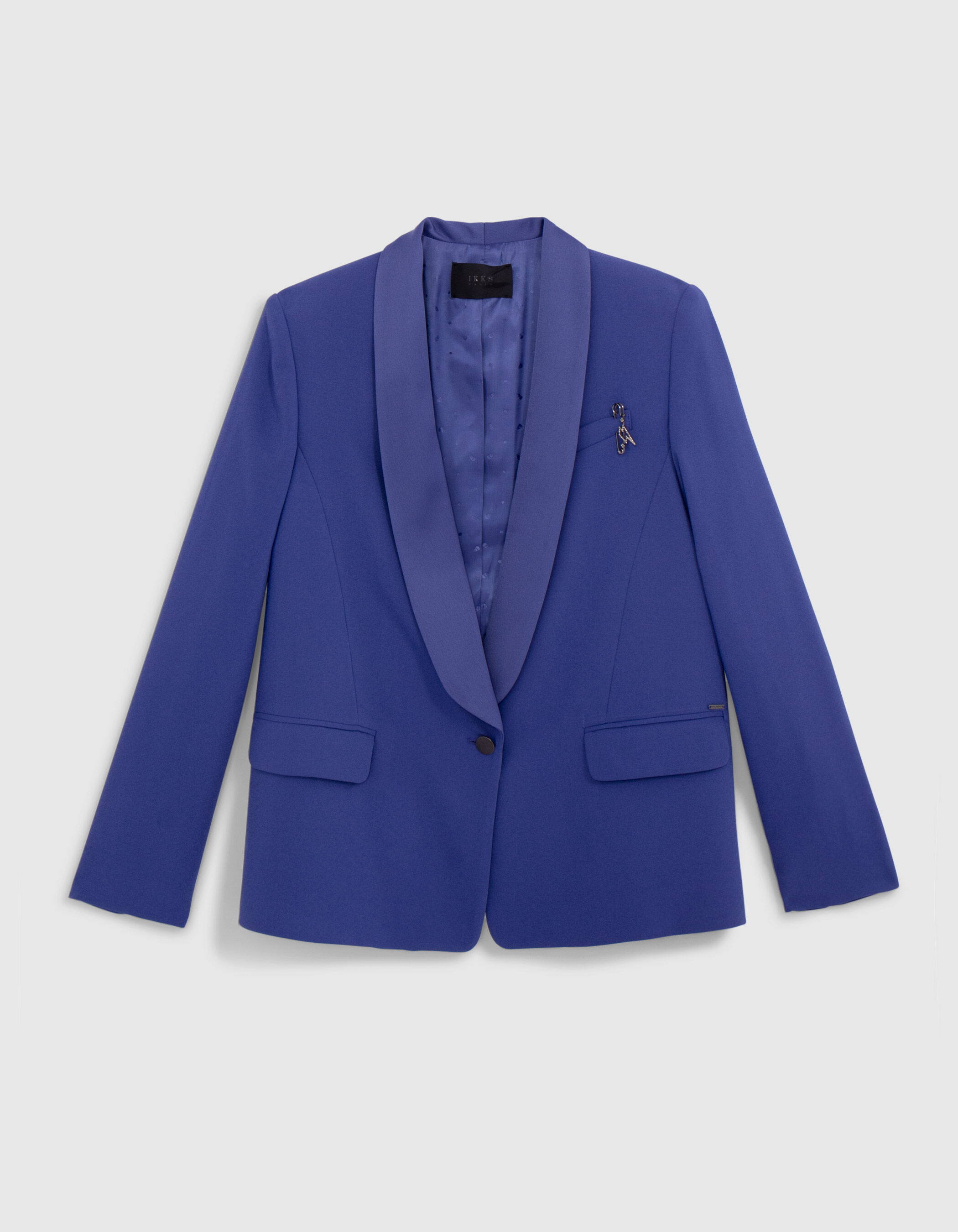Veste de costume bleu roi oversize col chale Femme IKKS
