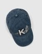 Gorra azul marino K bordada niño-5