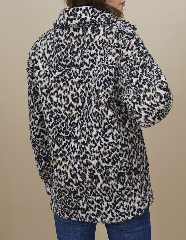 Manteau réversible carreaux et léopard I.Code - I.CODE