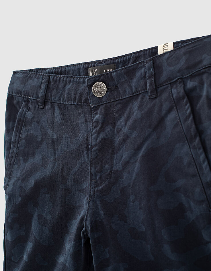 Bermuda navy motif camouflage garçon -2