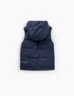 Doudoune réversible navy et beige sans manches garçon -6