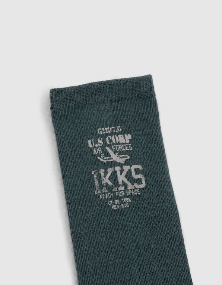 Chaussettes noires, vertes, blanches garçon-5 Chaussettes noires, vertes, blanches garçon-5