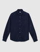 Herenhemd indigo fluweel milleraies-5