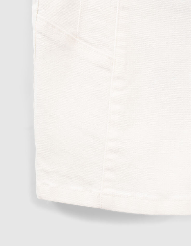 Shorts slim blancos tiro alto niña-5 Shorts slim blancos tiro alto niña-5