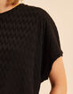 Robe manches courtes noire motif chevrons I.Code-5