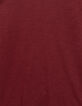 T-shirt encolure V bordeaux coton bio flammé Homme-6