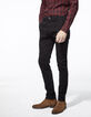 Men's black tapered jeans-1
