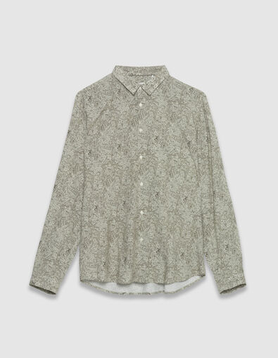 Herren Hemd khaki mit Gem&uuml;sedruck - IKKS