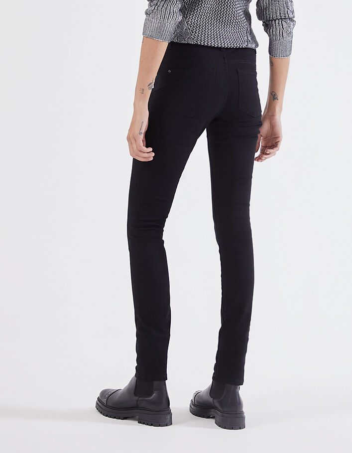 Zwarte slim jeans sculpt up-coupe details sierstuds zakken dames-3