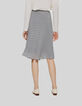 Gebroken witte rok met geometrische print Dames-3