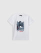 Weißes Jungen Panther-T-Shirt aus Bio-Baumwolle-1