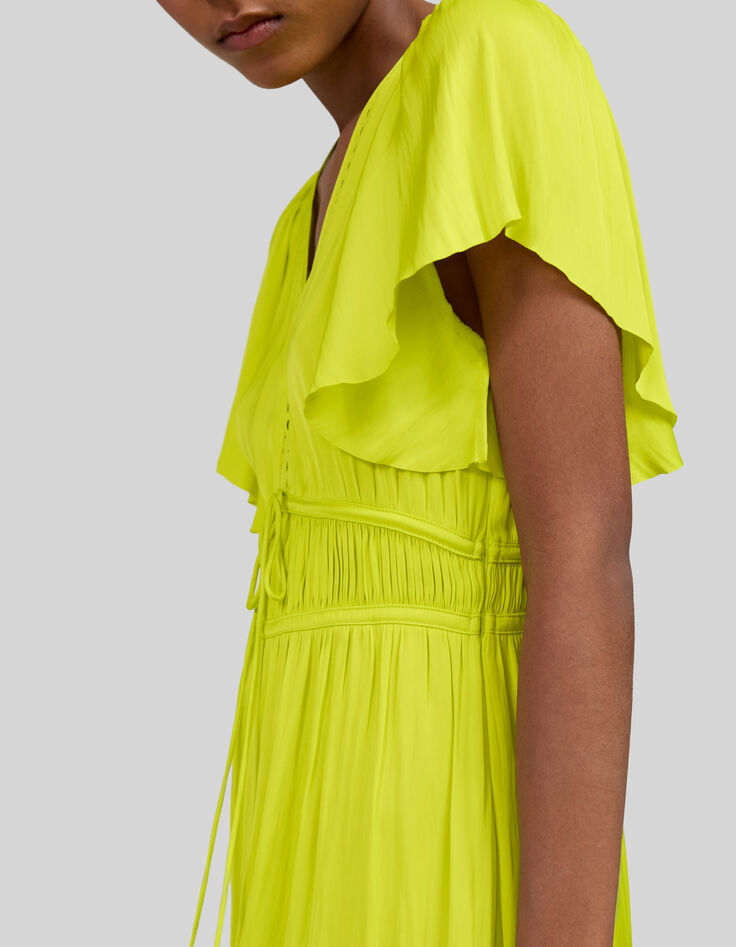 Anisgr&uuml;nes Damenkleid mit Knitteroptik-4