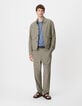 Pantalon battle gris motif rayures Homme-1