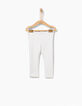 Leggings réversible blanc et imprimé bébé fille-2