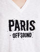 T-shirt gebroken wit opdruk geflockte fluwelen letters-4