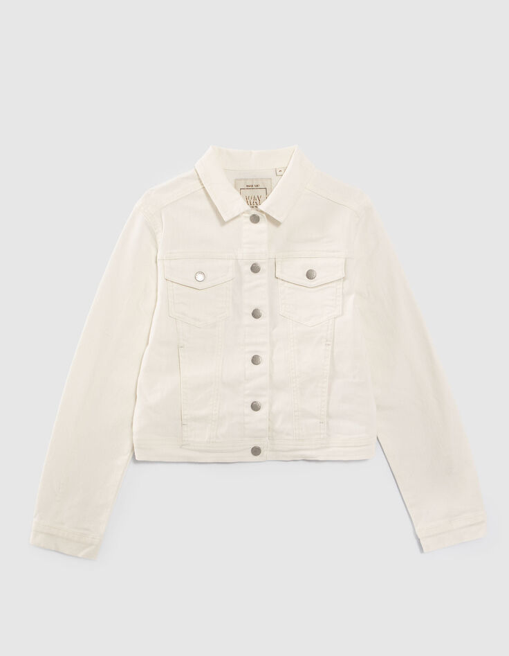 Gebroken wit jeansjasje upcycled meisjes-1