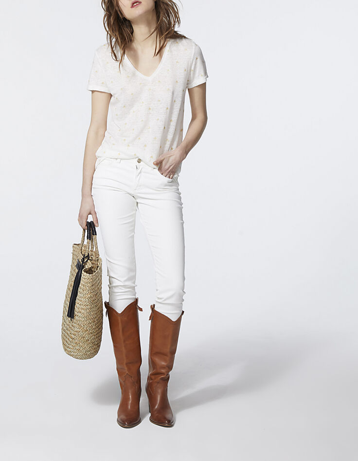Gecoate low waist 7/8 slim damesjeans, sculpt up-1