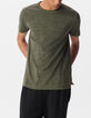 Herren-T-Shirt, khaki, faux-uni, Rollkragen-5