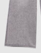 Grau gewaschene Mädchen-Large-Jeans-7