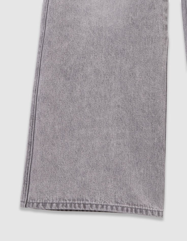 Grau gewaschene Mädchen-Large-Jeans-7