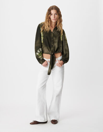 Women's tie and dye khaki shirt - IKKS