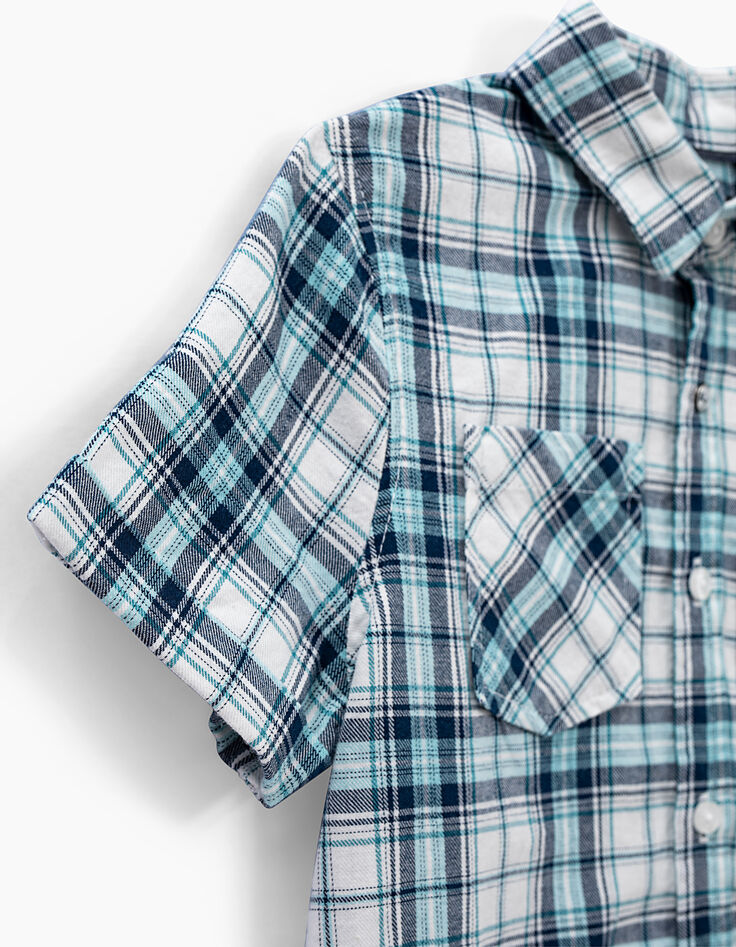 Camisa blue bleach de cuadros niño -4 Camisa blue bleach de cuadros niño -4