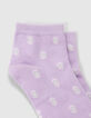 Girls’ violet/white socks-5
