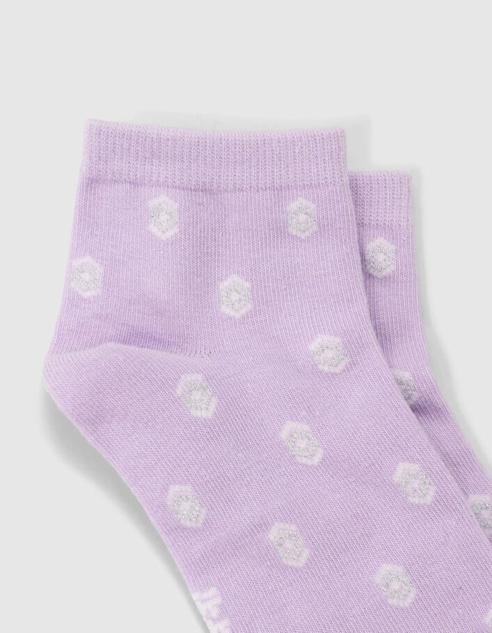 Girls’ violet/white socks - IKKS