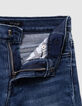 Jean droit bleu marine garçon-5