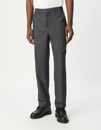 Marineblaue Regular-Herrenjeans Faux-Uni-Stoff - IKKS