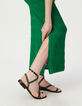 Women's green crochet long dress-6