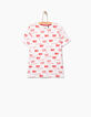 Wit T-shirt met rode WAY print voor jongens -2