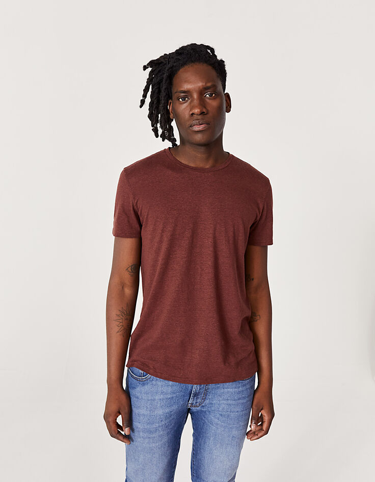 Tee-shirt terracotta en chanvre certifié Homme-2