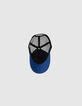 Boys’ blue, white, black embroidered cap-7