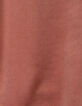 Sweat orange cropped message pailleté fille-9