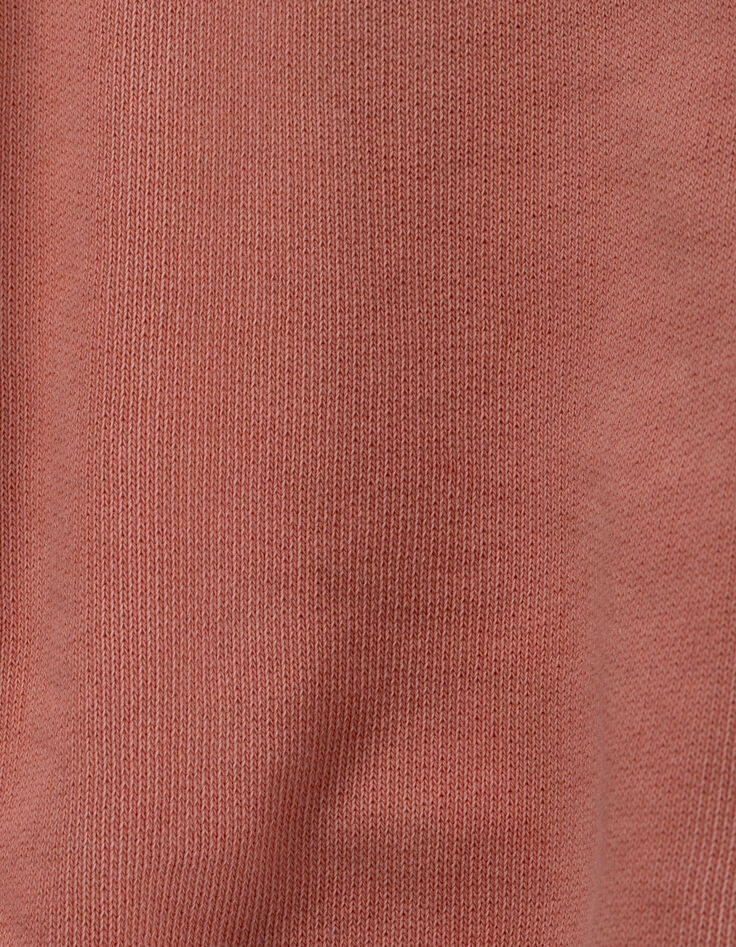 Sweat orange cropped message pailleté fille-9